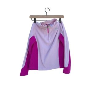 The North Face Pink Fleece,‎ Quarter Zip, Girls Size L (14/16)